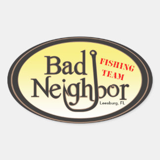 Bad Voisin Oval Black Yellow Sticker