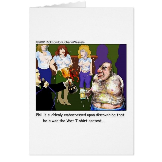 Bad Wet T-Shirt Contest Funny Cartoon Geschenke &  (Vorne)