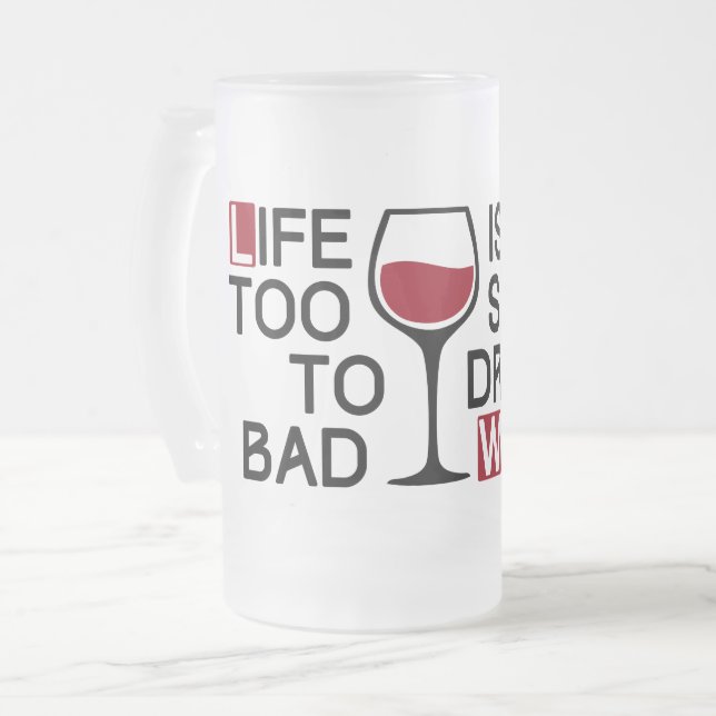Bad wine mattglas bierglas (Vorderseite Links)