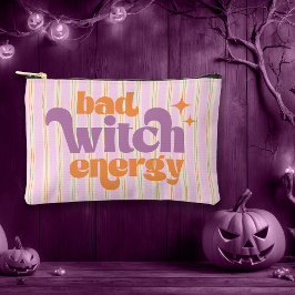 Bad Witch Energie Orange und Lila gestreift Zubehörtasche