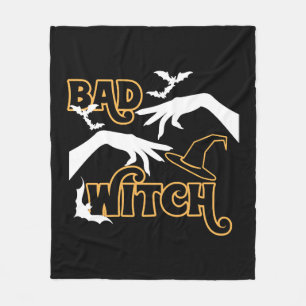 Bad Witch Funny Halloween Kostüm für Frauen Fleecedecke