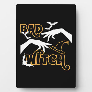 Bad Witch Funny Halloween Kostüm für Frauen Fotoplatte