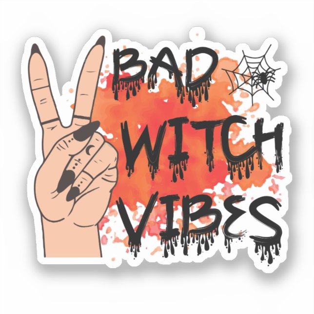 Bad Witch Vibes Aufkleber (Vorderseite)