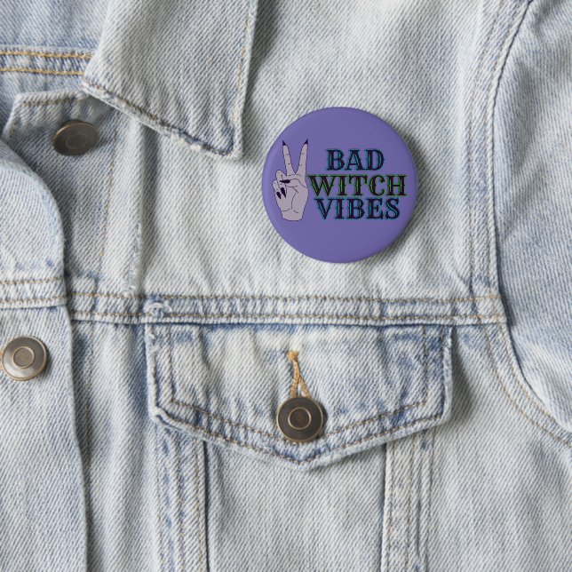 Bad Witch Vibes Witchy Hands Button (Beispiel)