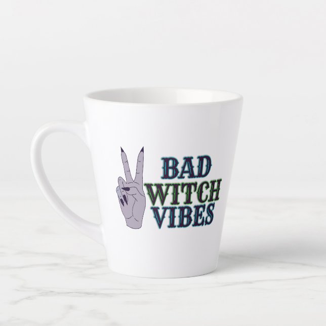 Bad Witch Vibes Witchy Hands Milchtasse (Links)