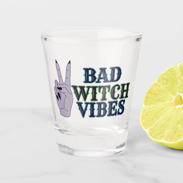 Bad Witch Vibes Witchy Hands Schnapsglas (Vorderseite)