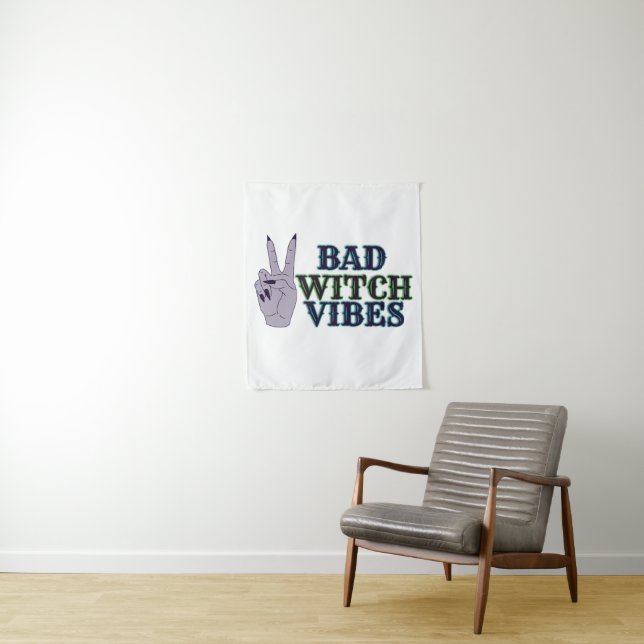 Bad Witch Vibes Witchy Hands Wandteppich (Beispiel)