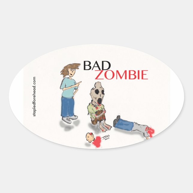 Bad Zombie Sticker (Vorderseite)