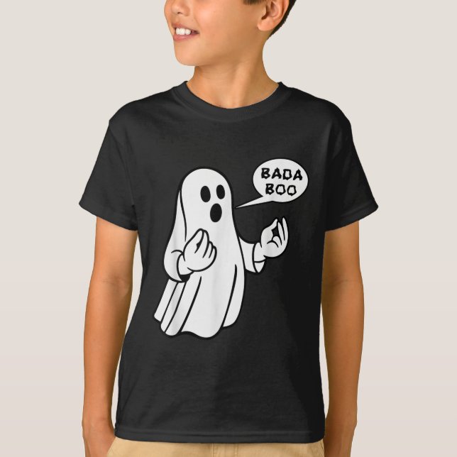Bada Boo Italian Ghost Funny Halloween T-shirt_1.p T-Shirt (Vorderseite)