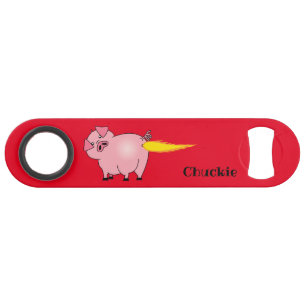 Badass barbecue BBQ Bouton de cochon flamboyant
