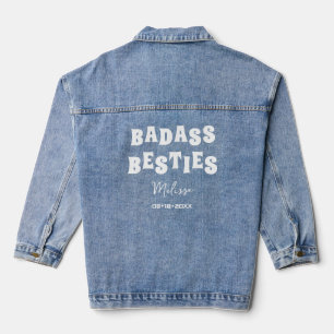 Badass Besties Funny Bridesmaid Gefallen Jeansjacke