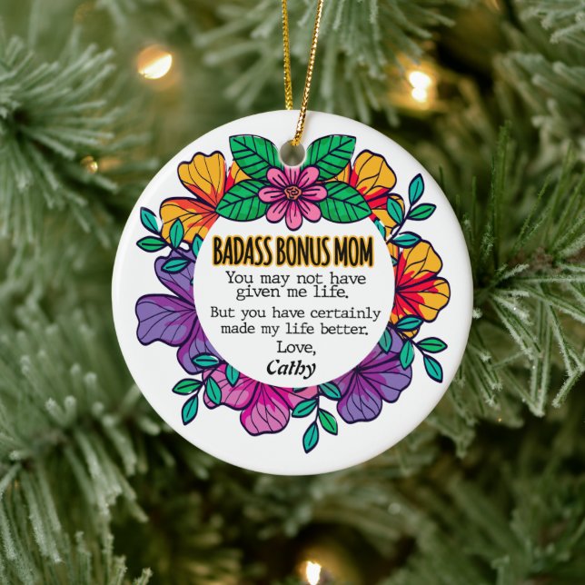 Badass Bonus Mama Keramik Ornament (Baum)