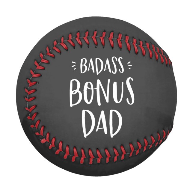 Badass Bonus Vater Cool Stepdad Geschenk für Stepf Baseball (Vorderseite Links)