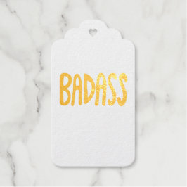 BADASS Bunte Lustige Lettering  Geschenkanhänger