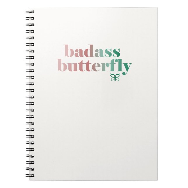 Badass Butterfly-Notebook Notizblock (Vorderseite)