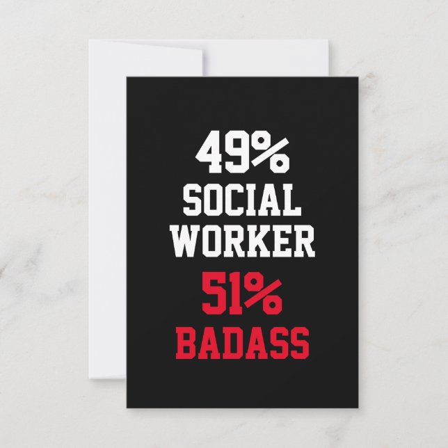 Badass Card der Sozialarbeiter Karte (Vorderseite)