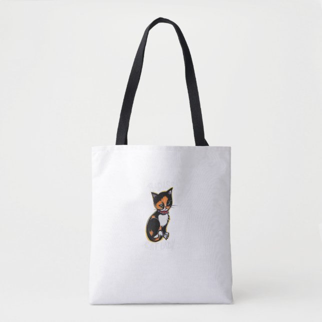 Badass Cat Mama Fun Calico Tasche (Vorderseite)