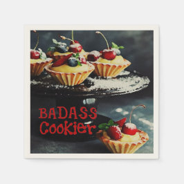 BADASS COOKIER Funny Gifts Zitat Papier NAPKINS Serviette