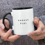 Badass Fuel Funny Spaß Trendy Quote Tasse<br><div class="desc">Wenn es eine Sache gibt,  die wir mehr als Kaffee Liebe haben,  dann ist es ein Ding,  das Kaffee trinkt. Trendy,  lustige Kaffee-Tasse Sprichwort "Badass fuel" in moderner Typografie auf der zweifarbigen Kaffee-Tasse. Erhältlich in vielen weiteren Innenfarben. Perfektes Geschenk für dieses hübsche Junge-Freund oder Badass-Mädchen,  das Sie kennen.</div>