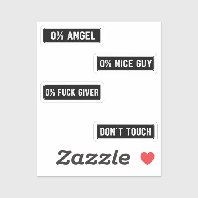 Badass Funny Helmet Stikers Pack II Aufkleber (Blatt)