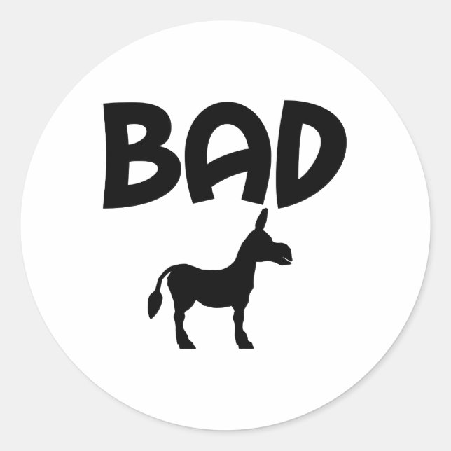 BADASS FUNNY RUNDER AUFKLEBER (Vorderseite)