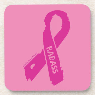 Badass/gerissenes Band...Brustkrebs Untersetzer