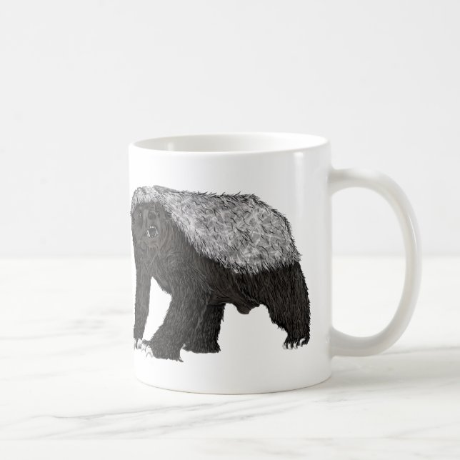 Badass Honey Badger Fearless Attitude Kaffeetasse (Rechts)