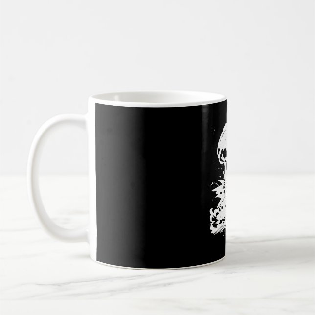 Badass-Katze mit Sonnenbrille, die vom e weggeht Kaffeetasse (Links)