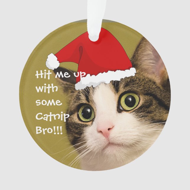 Badass Katzen - "Katzenminze " Ornament (Vorderseite)