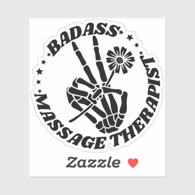 Badass Massage Therapeut Aufkleber (Blatt)