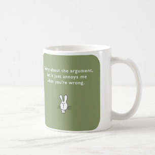 Badass MJ1560 Häschen-Argumentunrecht Sie traurig Kaffeetasse