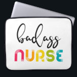 Badass Nurse Laptopschutzhülle<br><div class="desc">Bright and stylish design for all the badass nurses and caregivers!</div>