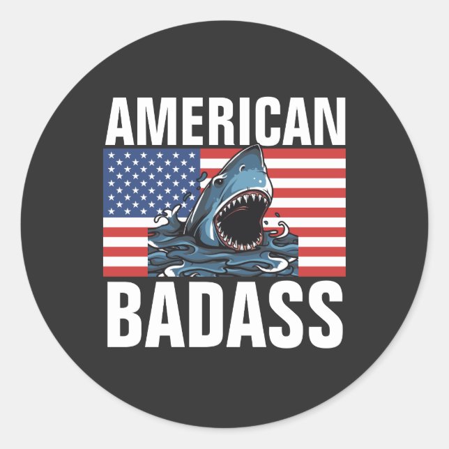 BADASS PATRIOT AMÉRICAINS STICKERS (Devant)