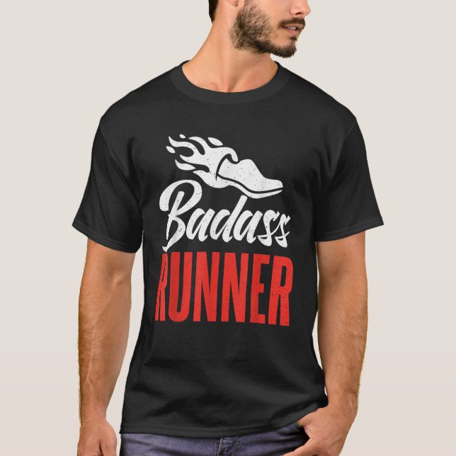 Badass Runner Marathon Runner T Shirt (Vorderseite)