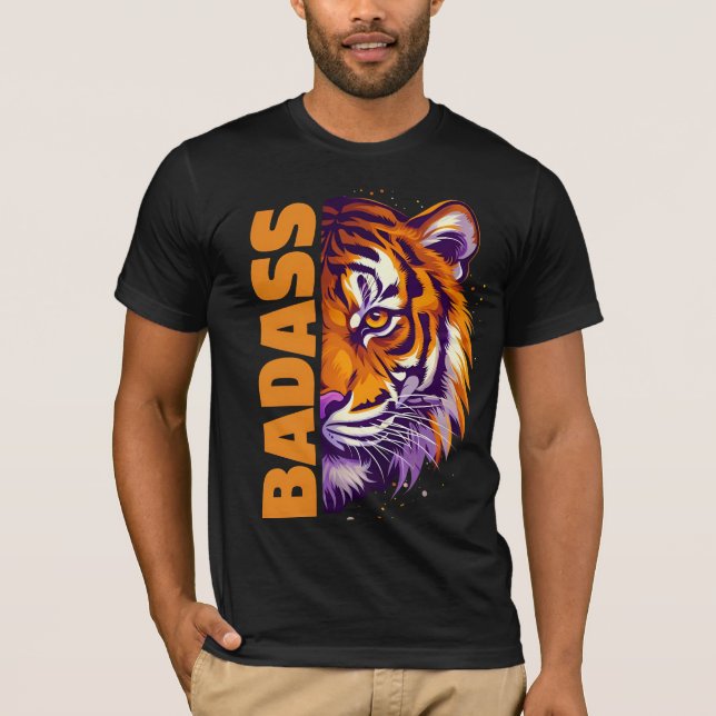 Badass Tiger Split T-Shirt  (Vorderseite)