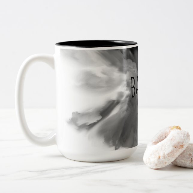 Badass-Vater Zweifarbige Tasse (Mit Donut)