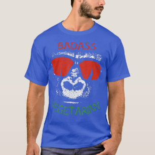 Badass Vegetarier (Gorilla) lustige coole Veggie-L T-Shirt