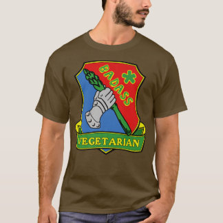 Badass Vegetarier (Schild) cooler Veggie-Liebhaber T-Shirt