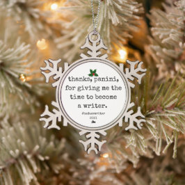 Badasswriter Baum-Ornament - Danke, Panini Schneeflocken Zinn-Ornament