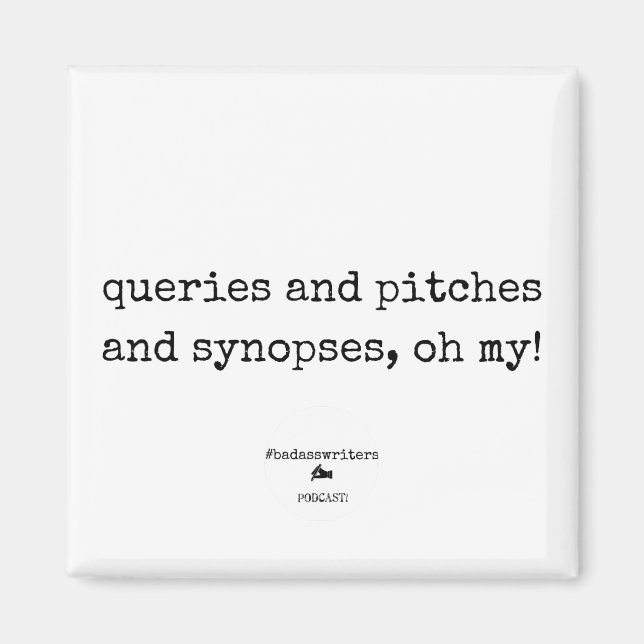 Badasswriter oh mein! Square Magnet (Vorne)