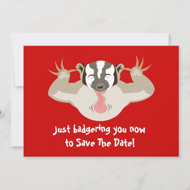 Badating Badger Save the Date (Vorderseite)