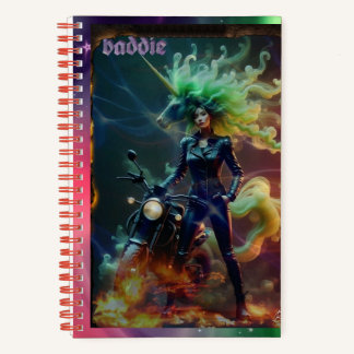 Baddie Unicorn Biker Carnet