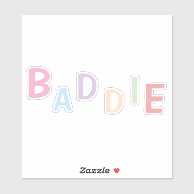 Baddie-Vinyl-Aufkleber.  Aufkleber (Blatt)