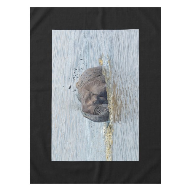 Bade-Elefant Tischdecke (Vorderseite)