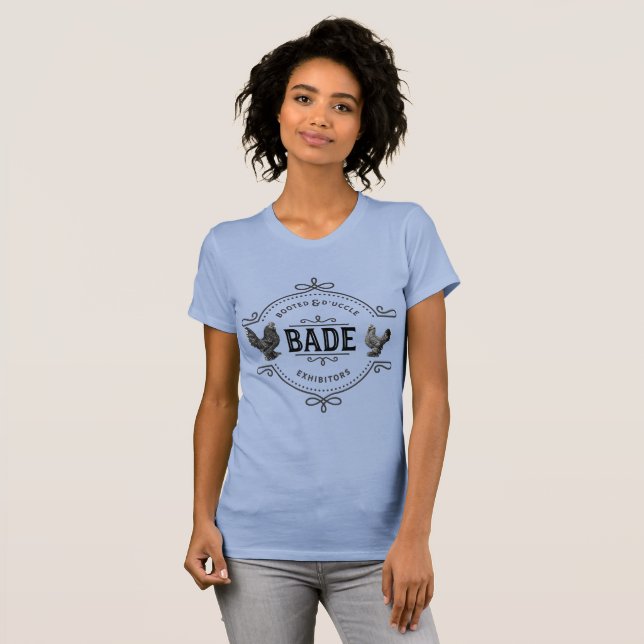 BADE (foncé) Bella Canvas Fine Jersey T-Shirt (Devant entier)