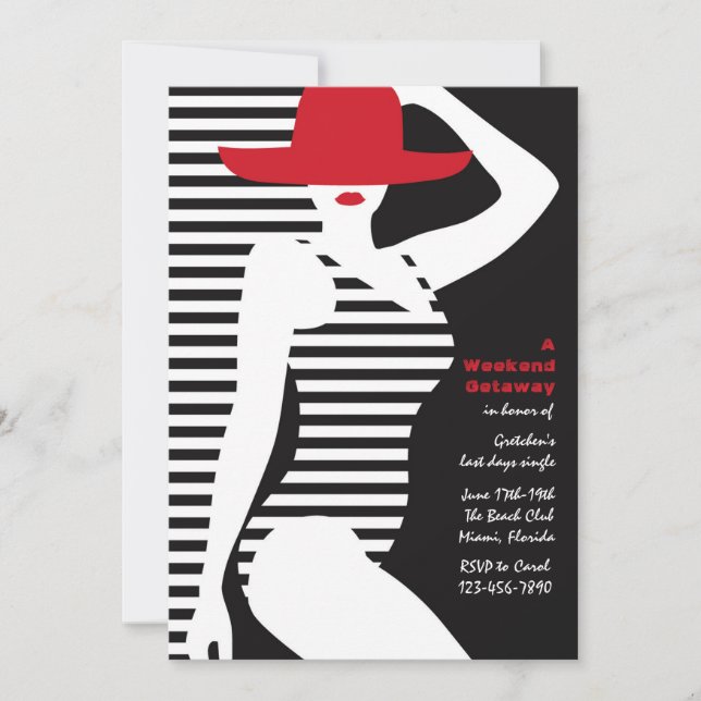 Badebeauty-Einladung Einladung (Vorderseite)