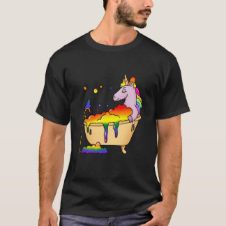 Badebombe - Einhornbad in der Badewanne LBGT T-Shirt