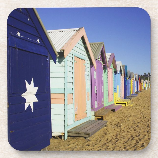 Badeboxen, Middle Brighton Beach, Port Getränkeuntersetzer (Vorderseite)