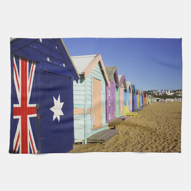 Badeboxen, Middle Brighton Beach, Port Handtuch (Horizontal)