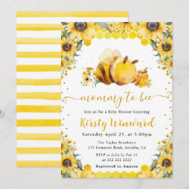 Badefarbe Sommerbeere und Sonnenblumen Babydusche Einladung